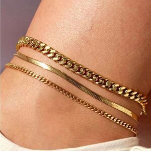 Minimalist Gold anklet #1215
